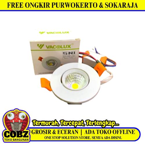 7 WATT / VACOLUX LED Downlight Spot Lampu Tanam Plafon Putih