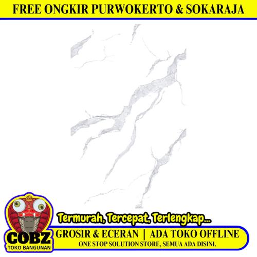 25 CM x 40 CM / UNO AURA Keramik Dinding Kamar Mandi Glossy White Dus