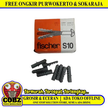 S 10 / GM Angkur Dinding Dudukan Baut Sekrup Tembok PVC Ecer Dus