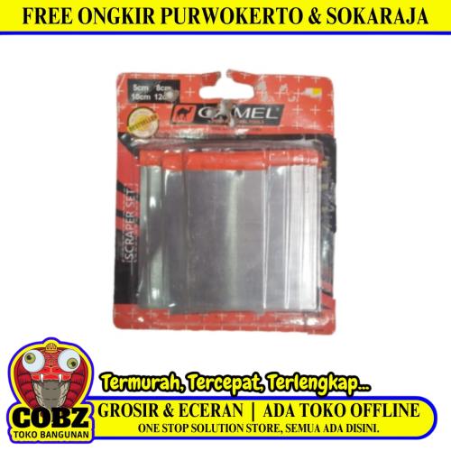 2 - 5 IN / CAMEL Sekrap Daun Kape Scrapper Cat Acian Stainless Set