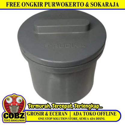 6 IN / RUCIKA AW Clean Out Dop Drat Dalam Tutup Septic Tank PVC
