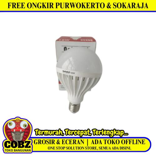 18 WATT / NATIOLED  LED Lampu Bohlam Bulb Moto Putih