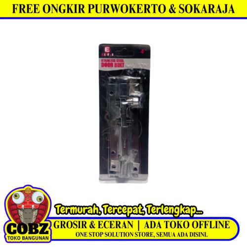 4 IN / EIFFEL Grendel Kunci Slot Pintu Jendela Stainless