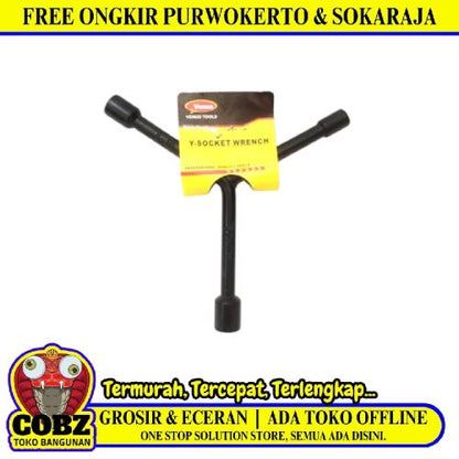 8 MM x 10 MM x 12 MM / VENUS Kunci Sok Shock Socket Y Wrench 3 Cabang