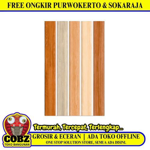 25 CM x 40 CM / UNO FINEWOOD Keramik Dinding Kamar Mandi Glossy Beige Dus