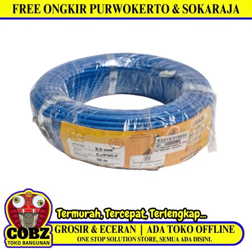 1 INTI x 2.5 MM x 50 M / KITANI NYA F Serabut Kabel Tembaga SNI Biru Roll