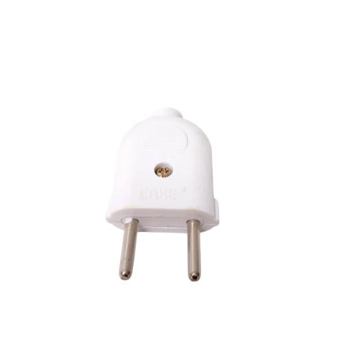 ERKE Steker Jek Colokan Kabel Listrik Cowok Male Gepeng Putih