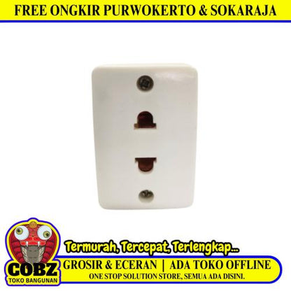 1 LUBANG / COMET 127 Stop Kontak Comet Tempel OB Outbow Cream