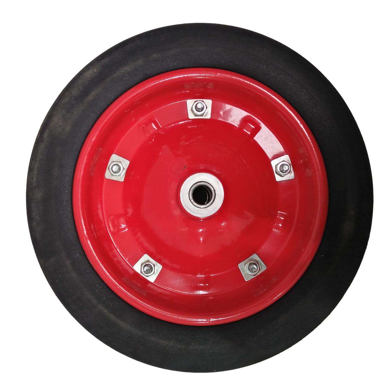 8 IN/MANCINI KOTAK Roda Ban Mati Gerobak Angkong Sorong Pasir Cor Set