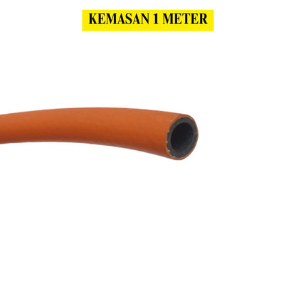 TM Selang Regulator Gas LPG Kompor Dapur 2 Lapis Standar Orange Meter