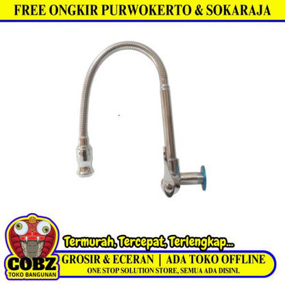 1/2 IN/VILANOVA VL1072P Kran Angsa Fleksibel Sink BCP Tembok Stainless