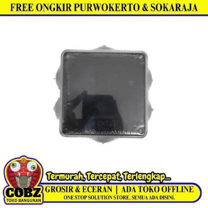 10 CM X 10 CM / DEXTA 122 Duradus Junction Box Kotak Kamera CCTV Hitam