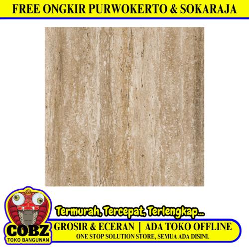 50 CM x 50 CM / PLATINUM LIVORNO Keramik Lantai Rumah Glossy Brown Dus