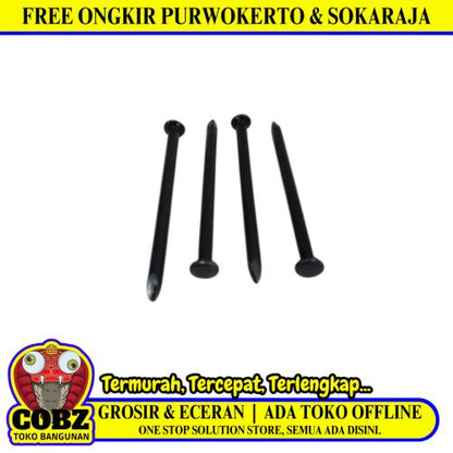 70 MM / TM Paku Beton Tembok Dinding Hitam Ecer Biji