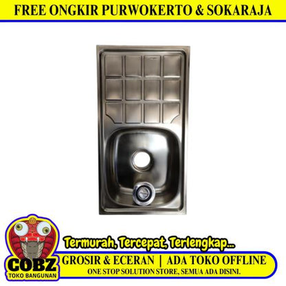 75 CM X 40 CM / GRANICATIPE Bak Cuci Piring Washbak 1 Lubang + Acc Set