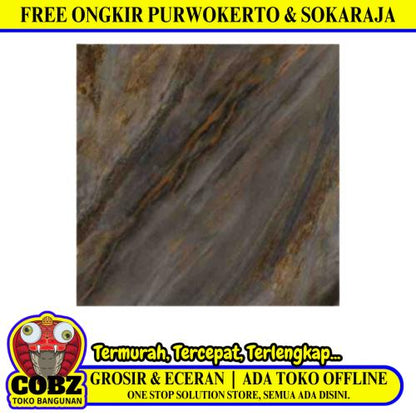 60 CM x 60 CM / SERENITY ALBA BROWN Granit Lantai Rumah Glossy Dus