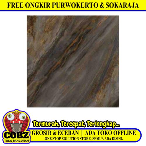 60 CM x 60 CM / SERENITY ALBA BROWN Granit Lantai Rumah Glossy Dus