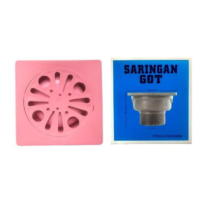 4 IN / GMP Saringan Got Leher Panjang Floor Drain Plastik PVC Pink Pcs
