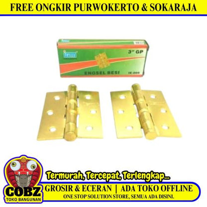 3 IN / IGM 02 Engsel Kupu Kupu Pintu Jendela Hinge Stainless Set