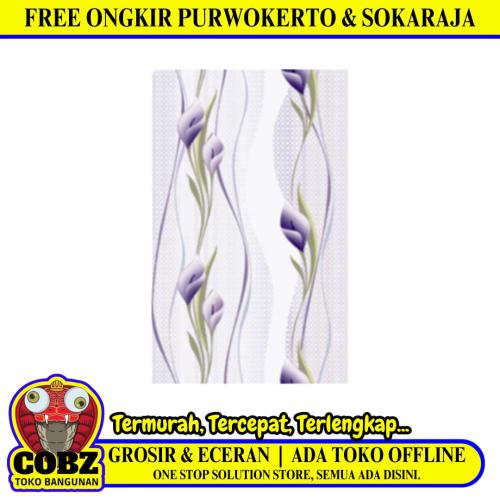 25 CM x 40 CM / UNO 25071 Keramik Dinding Kamar Mandi Glossy Violet Dus