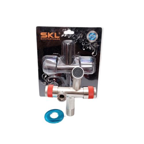 1/2 IN / SKL Kran Air Cabang Double Shower Mesin Cuci Stainless