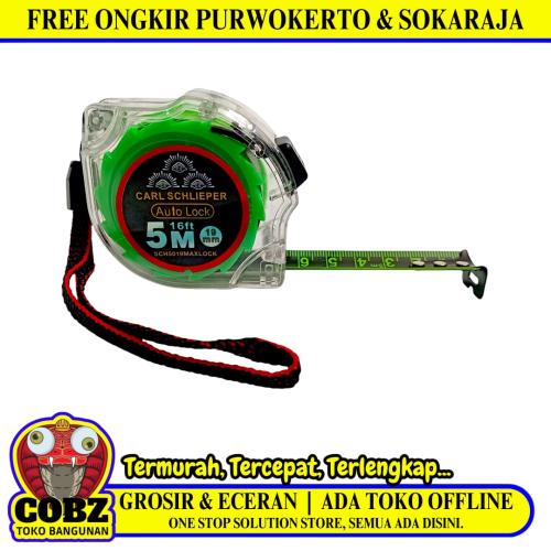5 M / CARL SCHLIEPER 02 Meteran Alat Ukur Tukang Bangunan Measuring Tape