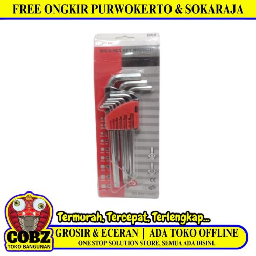 1.5MM-10MM / SOLIGEN Kunci L Hexagon Bintang Wrench Screw Panjang Set