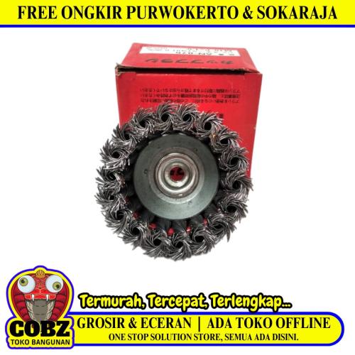 3 IN / KING Sikat Kawat Mangkok Baja Pembersih Karat Kerak