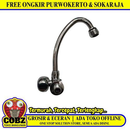 1/2 IN / ONDA V 639 CS Kran Angsa Sink Bak Cuci Piring Tembok Stainless