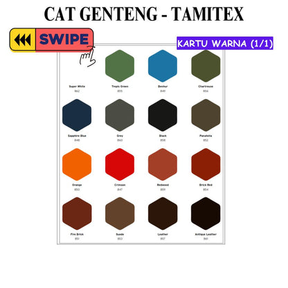 20 KG / TAMITEX SPECIAL Cat Genteng Kolam Tembok Roof Paint Pail