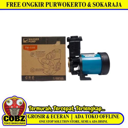 WASSER PW 225E Pompa Air Sumur Dangkal Semi Jet Pump Non Otomatis Set