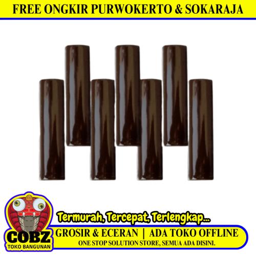 10 CM / TM Kuku Macan Bon Bon Lis Keramik Polos Brown Lembar