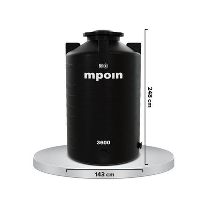 3100 L / M POIN + WAVE W 3600 Water Torrent Tangki Tandon Air PVC Silver Stone + Acc Set