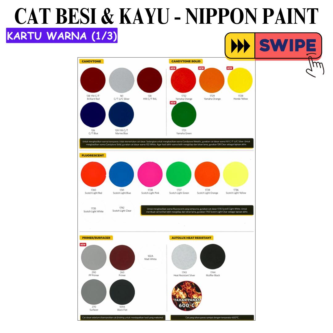 300 CC / NIPPON PAINT Pylox Cat Kayu Besi Semprot Kaleng