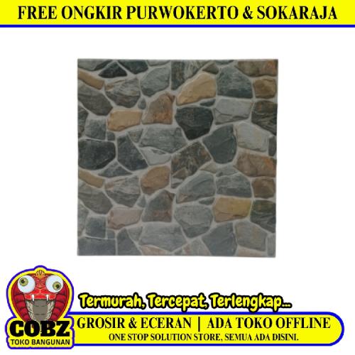 40 CM x 40 CM / ARWANA LA TROBE Keramik Lantai Teras Garasi Matte Grey Dus