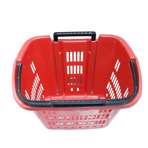 TM Keranjang Belanja PVC Plastik Besar Merah