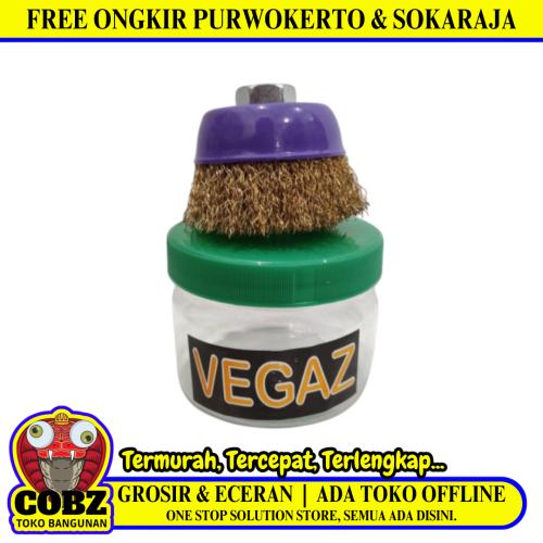 3 IN / VEGAZ Sikat Kawat Bengkok Kuningan Pembersih Karat Kerak
