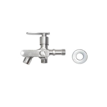 1/2 IN / QH 004 Kran Air Cabang Double Shower Mesin Cuci Stainless
