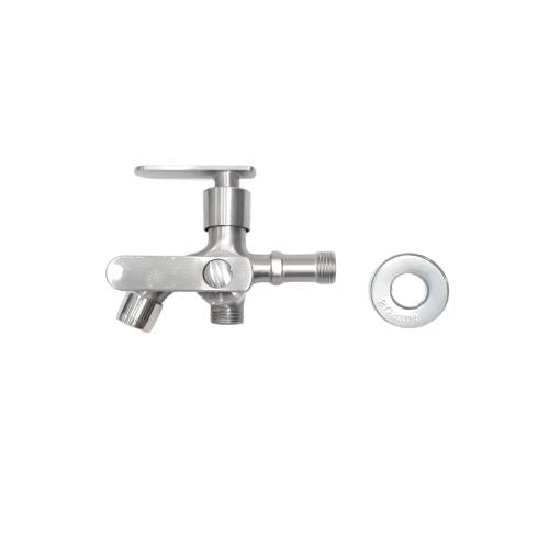 1/2 IN / QH 004 Kran Air Cabang Double Shower Mesin Cuci Stainless