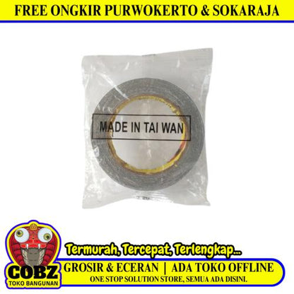 22 MM / 3M Isolasi Bolak Balik Busa Double Foam Tape Abu Abu