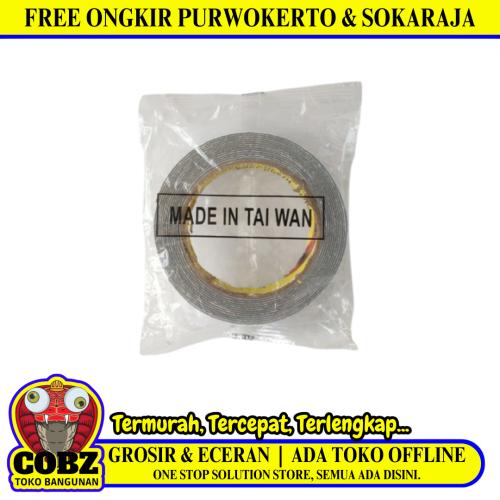 22 MM / 3M Isolasi Bolak Balik Busa Double Foam Tape Abu Abu