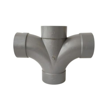 4 IN / RUCIKA D - LT Tee Large Radius Double Fitting Pipa PVC