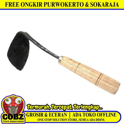 NM 03 Mata Pacul Cangkul Gathul Tani Kebun Tanaman Mini Gagang Kayu Set