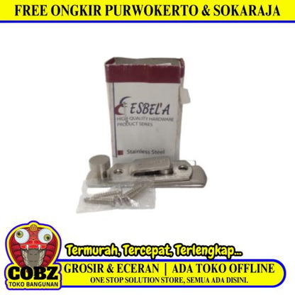 2 1/2 IN / ESBELLA Grendel Sliding Kunci Pintu Jendela Geser Stainless