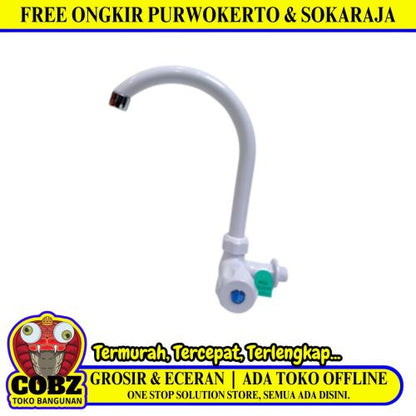 1/2 IN / NEW SOLIGEN W2 Kran Angsa Sink Bak Cuci Piring Tembok Plastik PVC