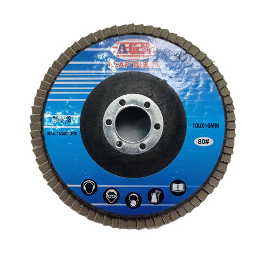4 IN X GRIT A80 / A&Z Flap Disc Mata Gerinda Amplas Susun Kipas