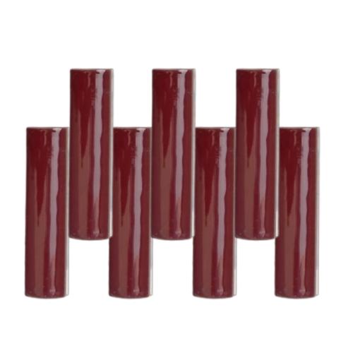 10 CM / TM Kuku Macan Bon Bon Lis Keramik Polos Maroon Lembar