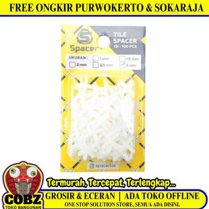 3 MM / SPACER Tile Leveling Spacer Jarak Nat Keramik Granit Bungkus
