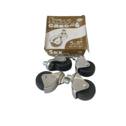 2 IN / SKK UT-50R Roda Hidup Trolly Bulat Plat 50 MM Karet Warna 4 Pcs Dus