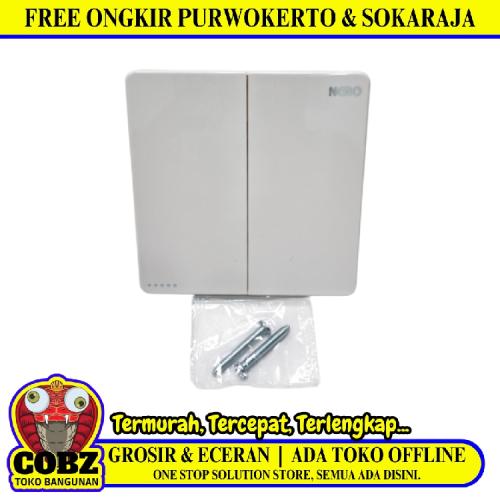 NERO X21021-W Saklar Ganda Double Seri 2 Gang Tanam IB Inbow Putih